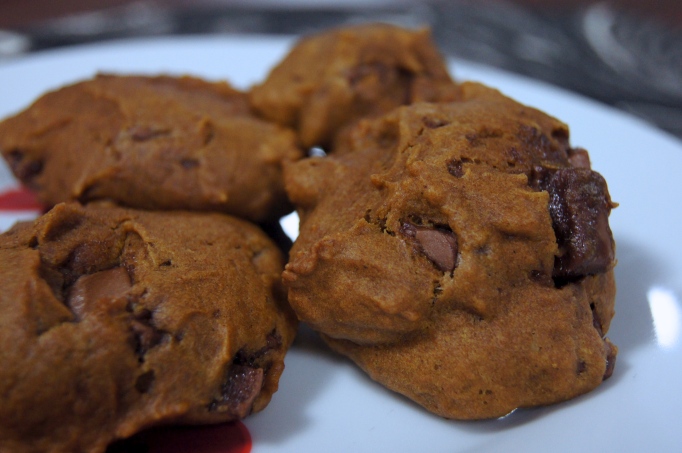 Pumpkin chocolate chip goodness in a cookie :)